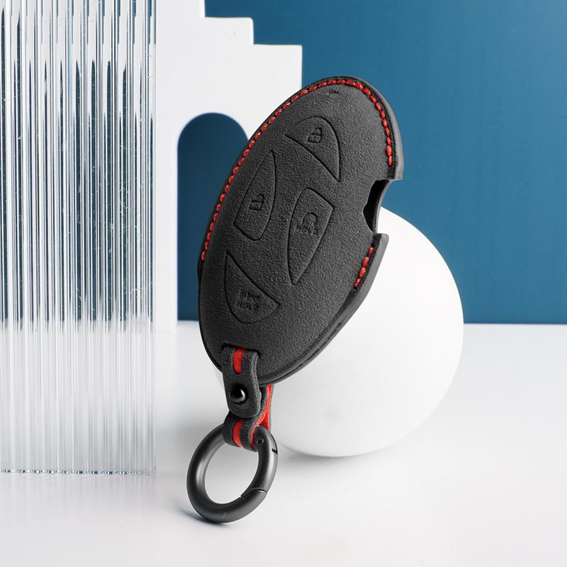 5 Buttons Car Key Case For Hyundai Grandeur Gn7 Kona Ev Ioniq 6 Auto Smart Remote Suede Keychain Cover Shell Accessories