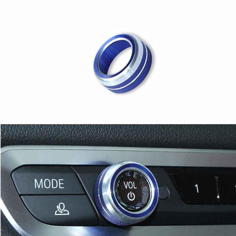 Blue Aluminum 1PCS X5 G05 2019-2021 For BMW Button Central Console Volume Switch
