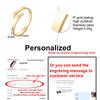 Custom Engrave Promise Ring for Women Stainless Steel Tiny Open Two Name Initial  Ring 2mm Thin Gifts