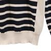 Salvatore Ferragamo Made In Italy Border Pattern Long Sleeve Cotton Knit Women Used