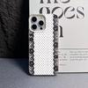 Czarny koronkowy wzór w kropki Lichee Skórzany Pokrowiec na Telefon Dla Xiaomi mi 15T X7 F7 X6 M7 X5 M6 F5 X4 X3 Pro Ultra GT NFC 4G 5G