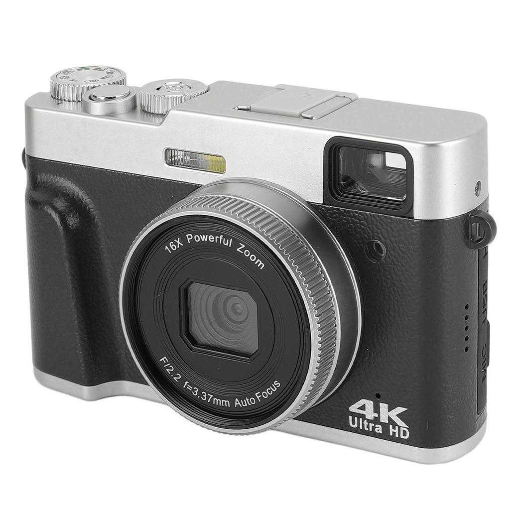 4K 48MP Digital Camera 2.8inch Screen Anti Shake 16X Digital Zoom Video Camera Compact Point and Shoot Travel Camera