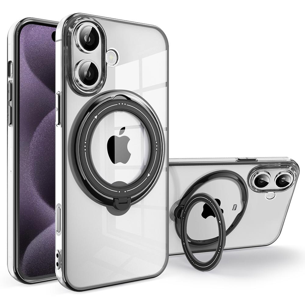 For iPhone 16 Plus Case Kickstand PC+TPU Magnetic Phone Cover A