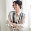 Women's Striped Multi-functional Air-Conditioned Room Shawl