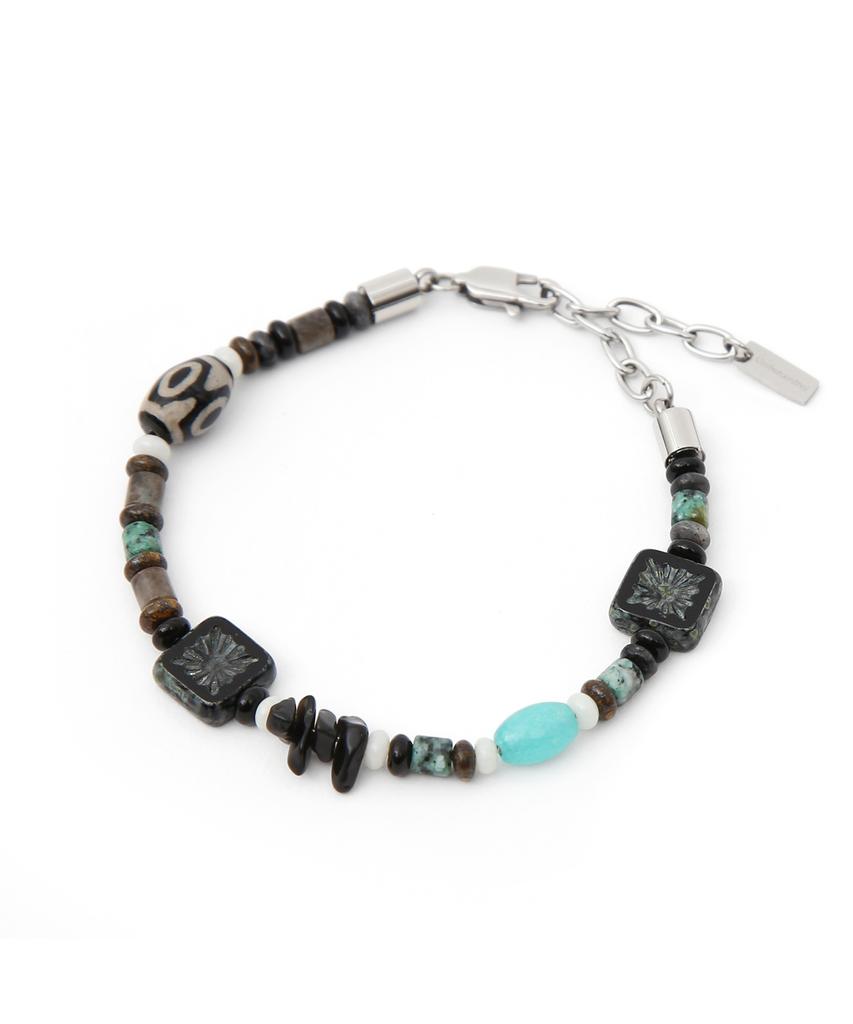 Undercontrol Czech Beads Oriental Pattern Adjustable Steel Bracelet Czech Beads / Stone Bracelet / Br
