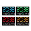 Digital Wall Clock Home Decor Large Display Humidity Display 12/24 LED Alarm