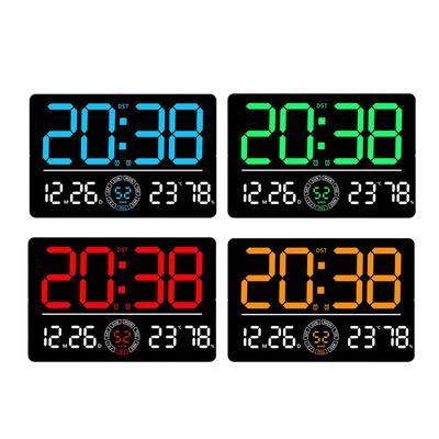 Digital Wall Clock Home Decor Large Display Humidity Display 12/24 LED Alarm