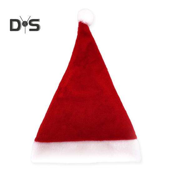 

Шапка Санты для женщин и мужчин, плюшевые бархатные рождественские шапки, мягкие праздничные аксессуары для вечеринок в честь Нового года красный