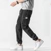 Pantalones vaqueros para hombre, multibolsillos, ropa de trabajo, pantalones cargo, cintura elástica negra y azul, pantalones vaqueros para correr, pantalones vaqueros de talla grande