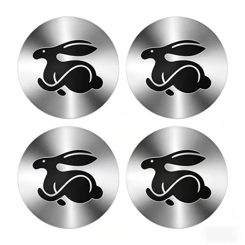 LVAXC1 4Pcs 56mm Car Wheel Center Stickers For VW GTI Polo Passat B6 B7 B8 Golf MK6 MK7 MK8 Tiguan Jetta ID.3 Beetle T-ROC CC Hub Cap