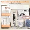 Removable Mesh Bag Laundry Basket with Rolling Hamper Clothes Hamper Organizer  Laundry Room