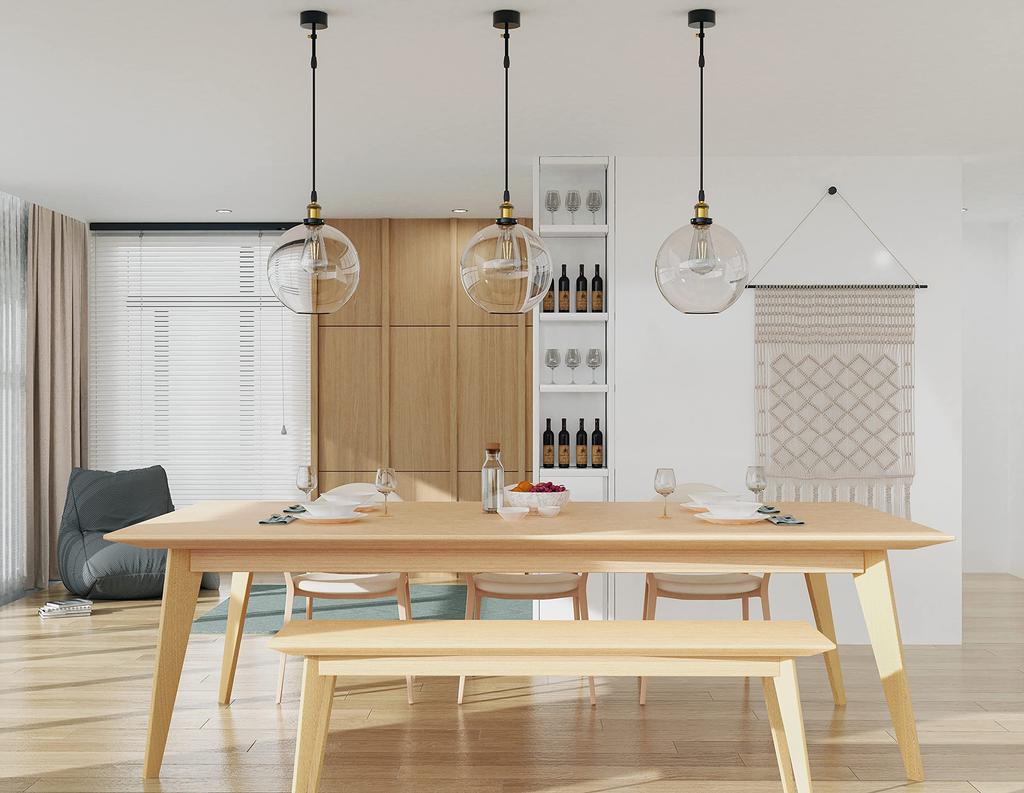 ZEKOO Pendant Hanging Ceiling Interior Ceiling Indirect Lighting Dining Living E26 Antique Adjustable Cord Length Light, Light, Hook-on Type, Glass,