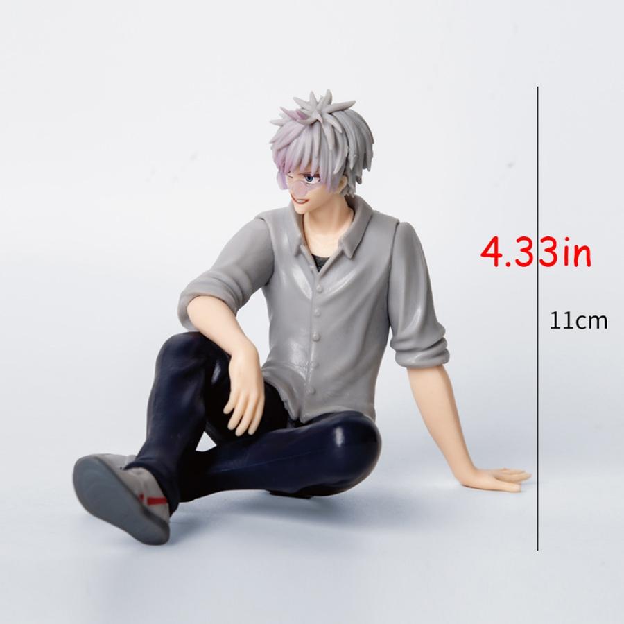 

11cm Jujutsu Kaisen Animation Figure Sitting Gojou Satoru Action Figure Handsome Geto Suguru Figurine POLYVINYL CHLORIDE Collector Miniature Figure