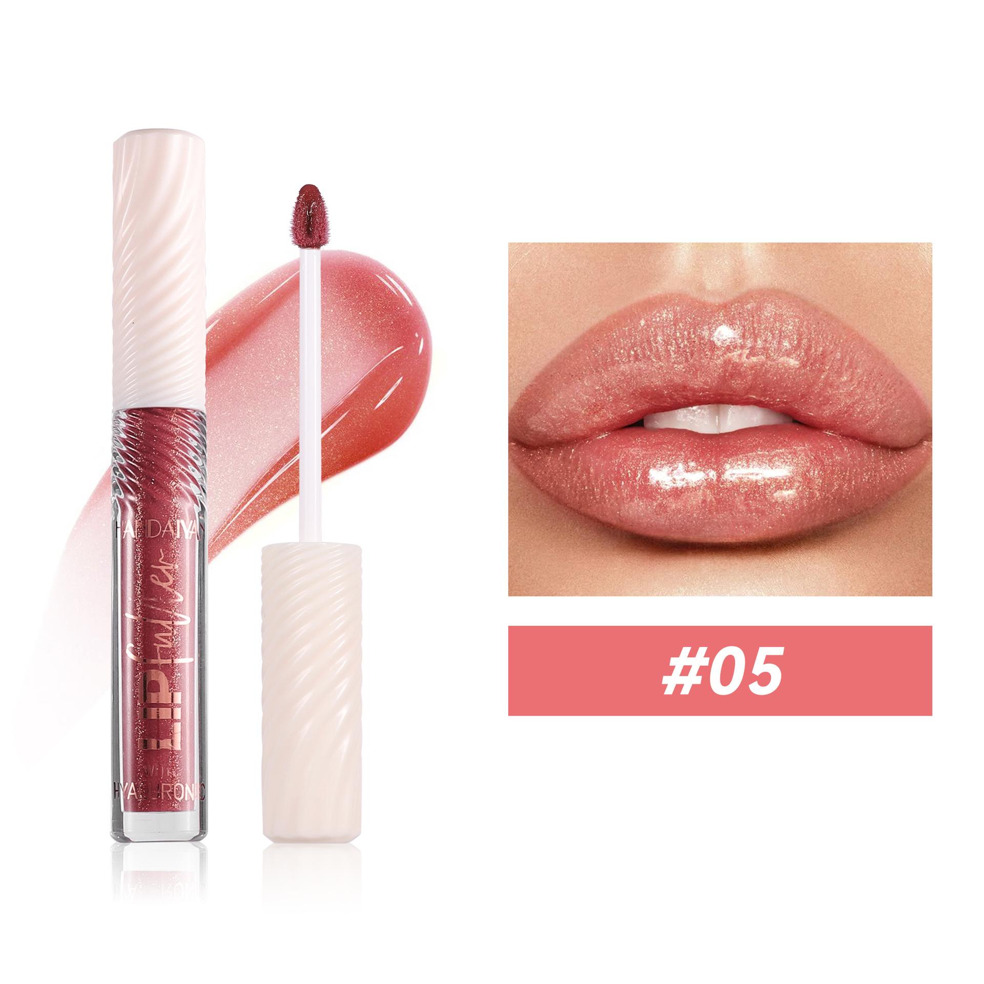 

HANDAIYAN 8-цветный зеркальный блеск для губ с гиалуроновой кислотой, увлажняющая губная помада, увлажняющий жемчужный блеск, более полный вид, легкий цвет