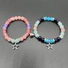 Stylish Elastic Rope Bracelets Y2k Aesthetics Beaded Bracelet with Assorted Cute Pendants Charm Couple Bangles Jewelry