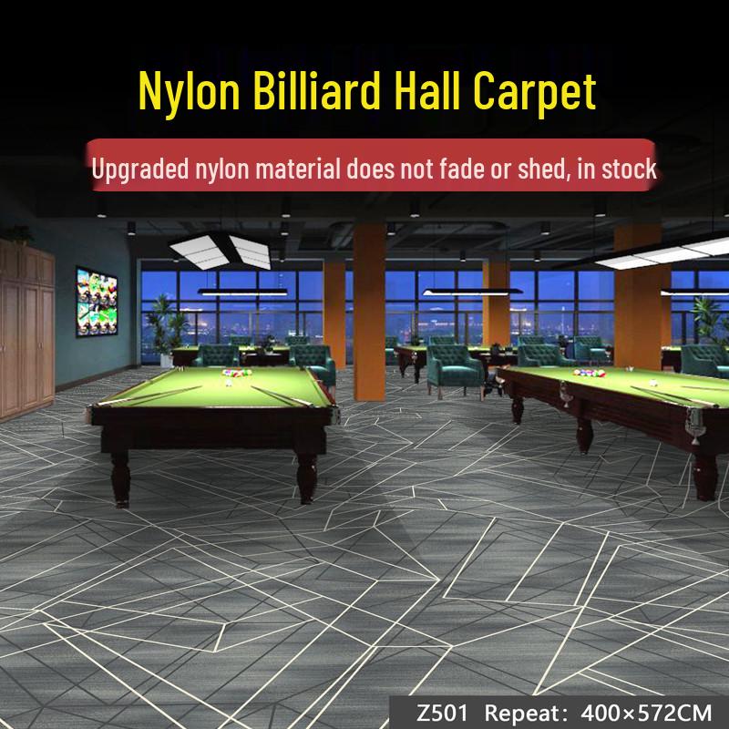 Billiard Room Nylon Carpet: Fireproof, Printed, Large Area, Wall-to-Wall for Halls & Clubs