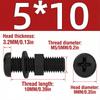 Nylon Round Head Cross Screw Washer Nut Set M2/M2.5/M3/M4/M5/M6 Used for Mechanical Acrylic Product Fixing Fastener White black