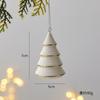 Mini Ceramic Four Tier Puff Christmas Tree Decoration Hanging for Christmas Halloween Thanksgiving Christmas Gift