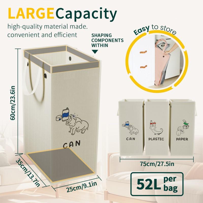Trash Bins Home Office Bedroom Kitchen Outdoor Lightweight Large Capacity Recycling