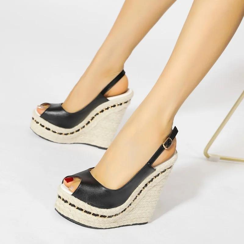 Super High Women Summer Wedge Sandals Female Platform Fashion High Heel Sandals Open Toe Ladies Shoeswi88
