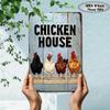 Metal Rooster Sign Vintage Farmhouse Decor Rustic Chicken Coop Art 20x30 cm