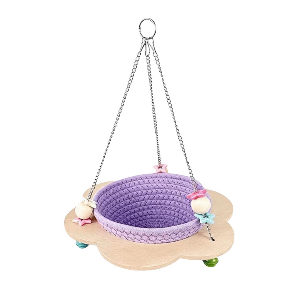 Breathable Woven Bird Nest Round Hanging Bird Nest Multi-Purpose Bird Sleeping Hut Bird Breeding S фиолетовый
