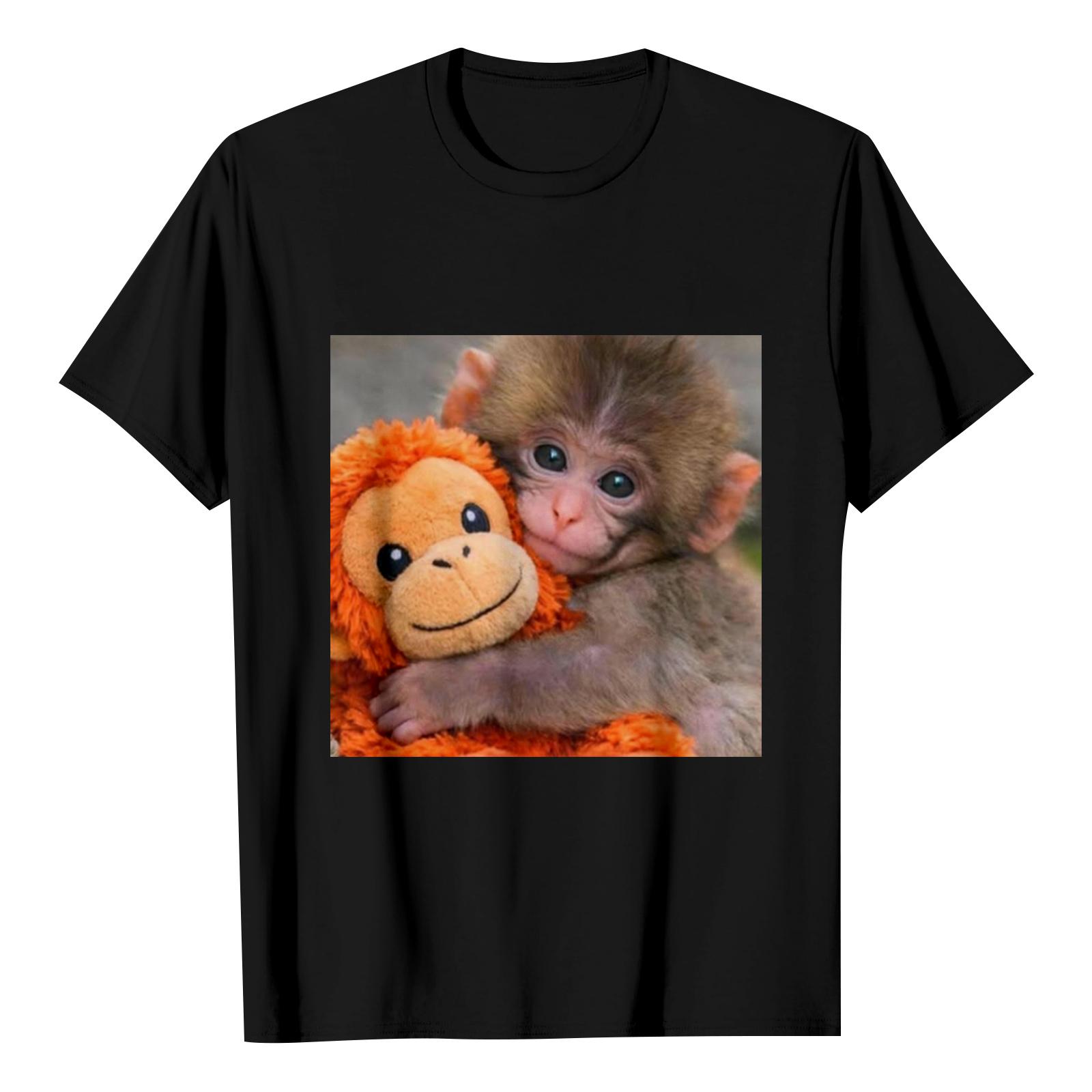 

Женская повседневная футболка с коротким рукавом и принтом букв L чёрный