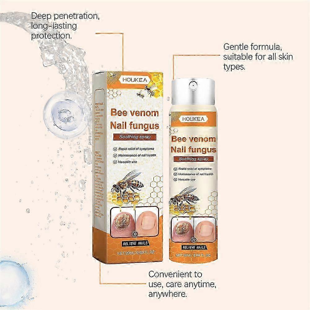 Ορός Επισκευής Νυχιών με Δηλητήριο Μέλισσας, Φυσικό Σπρέι Περιποίησης Νυχιών για Εισχωρημένο Νύχι Ποδιού, 1 τεμ.