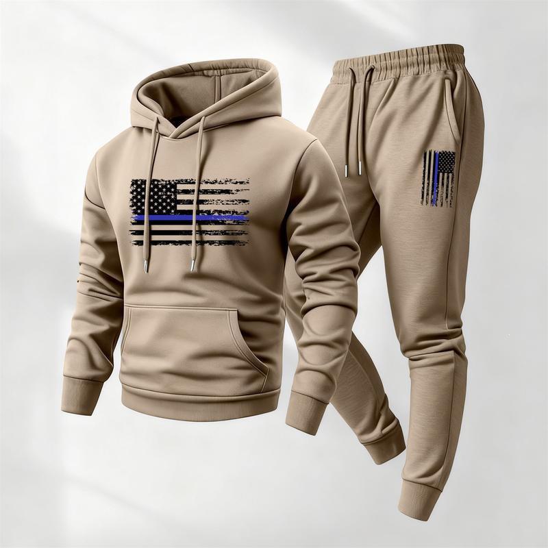 Men's Trendy Hooded Sweatshirt & Sweatpants Set for Fall/Winter 2026