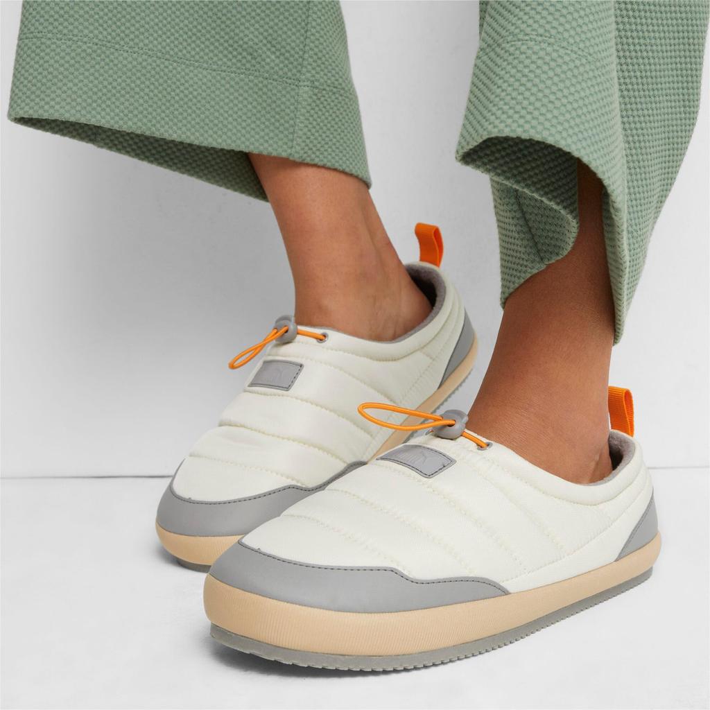 PUMA Tuff Padded Plus Slippers, Size US8 (26.0 cm), Alpine Snow/Concrete Gray/Granola/Pumpkin Pie, 392836-03