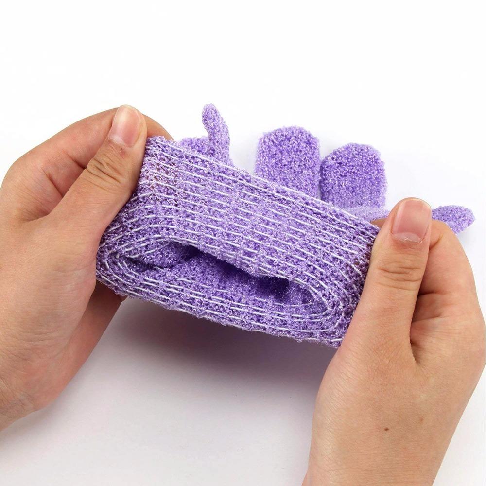 2pairs Bath For Peeling Exfoliating Mitt Glove For Shower Scrub Gloves Resistance Body Massage Sponge Wash Skin Moisturizing SPA Foam