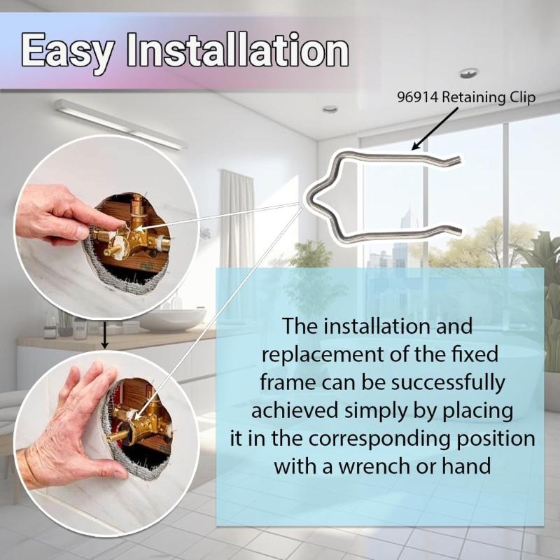 20 Piece Strong Steel Shower Valves Fixing Clip 96914 Replacement Fit Posi Temperature Bath & Shower Mixing