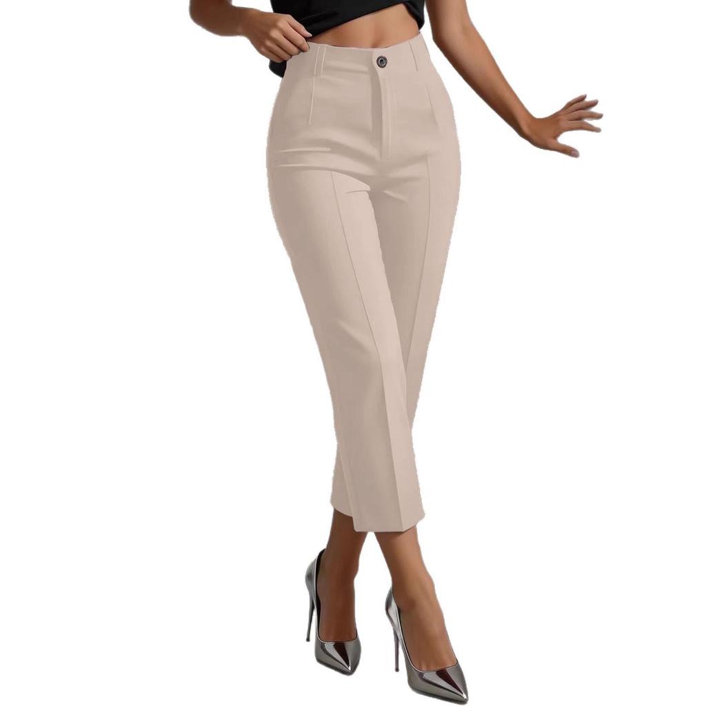 2026 High-Waisted Slimming Business Casual Cropped Pants