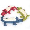 Cross-border Corn Velvet Patchwork Linen Alligator Teething Dog Chew Plush Toy with Sound
