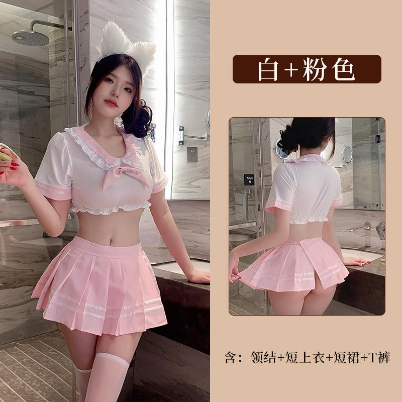 Sexy Lingerie Sexy Schoolgirl Sweet Waist Split Jk Uniform Pure Lust Temptation 9