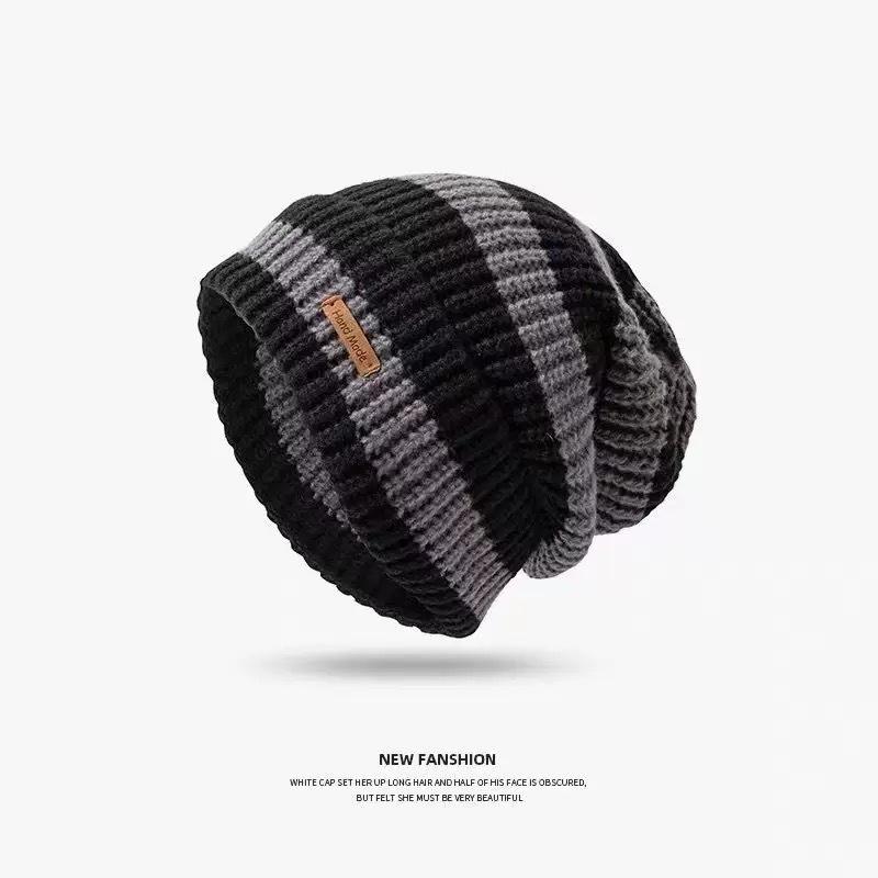 Japanese-Korean Soft Knitted Slouchy Hat for Women, Autumn/Winter Warmth, Fits Large Head, Cold Protection