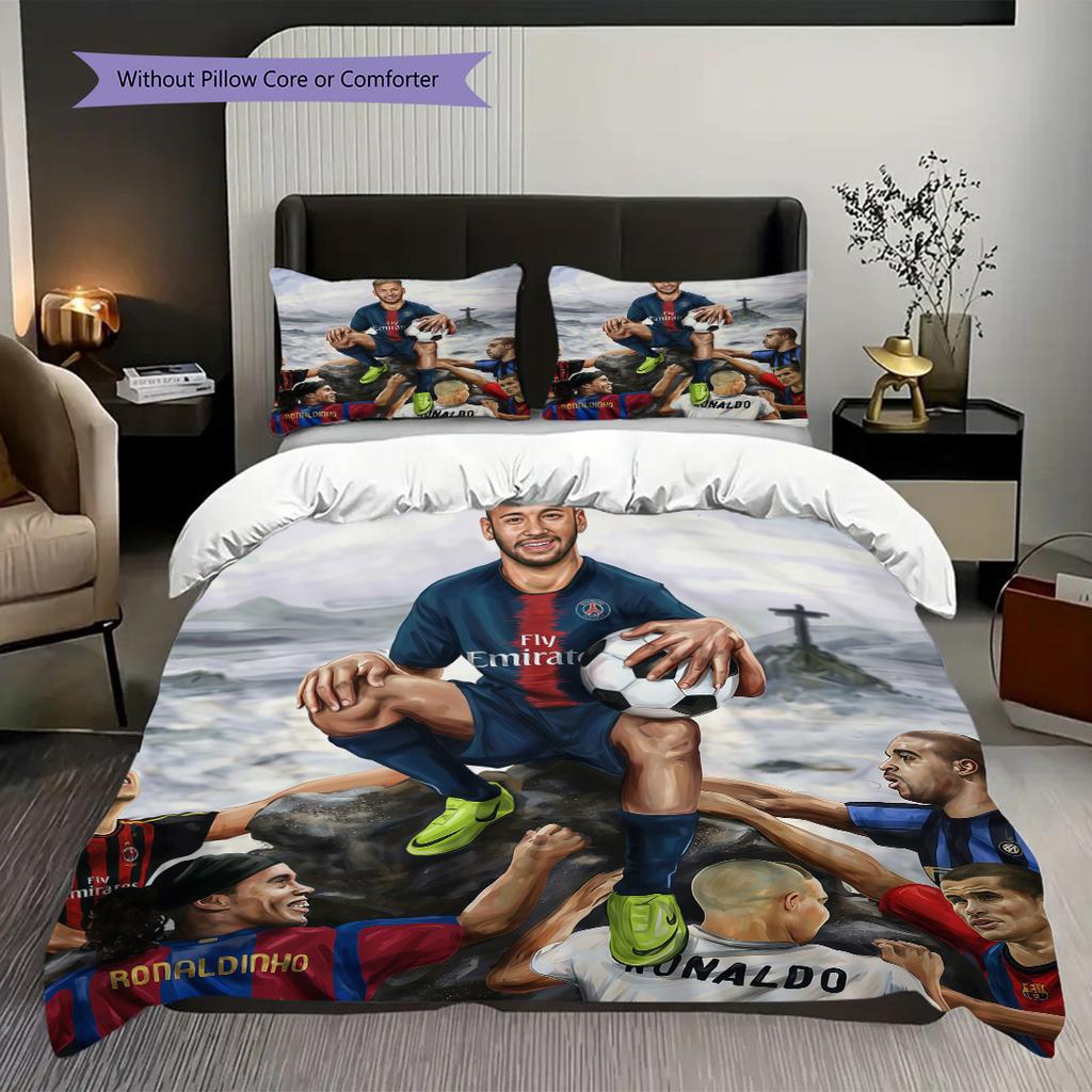 Biancheria da letto Azione Lionel Messi Stella dell'Argentina (1 * copripiumino + 2 * federa, senza nucleo) Set biancheria da letto 2D Piatto Regalo di Natale Compleanno