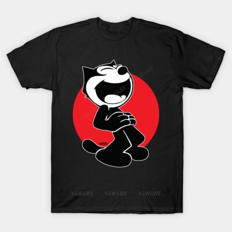 

Hot sale summer teeshirt brand tshirt for men Felix On Red T Shirt male fashion cotton tshirt casual unisex short sleeve tops S