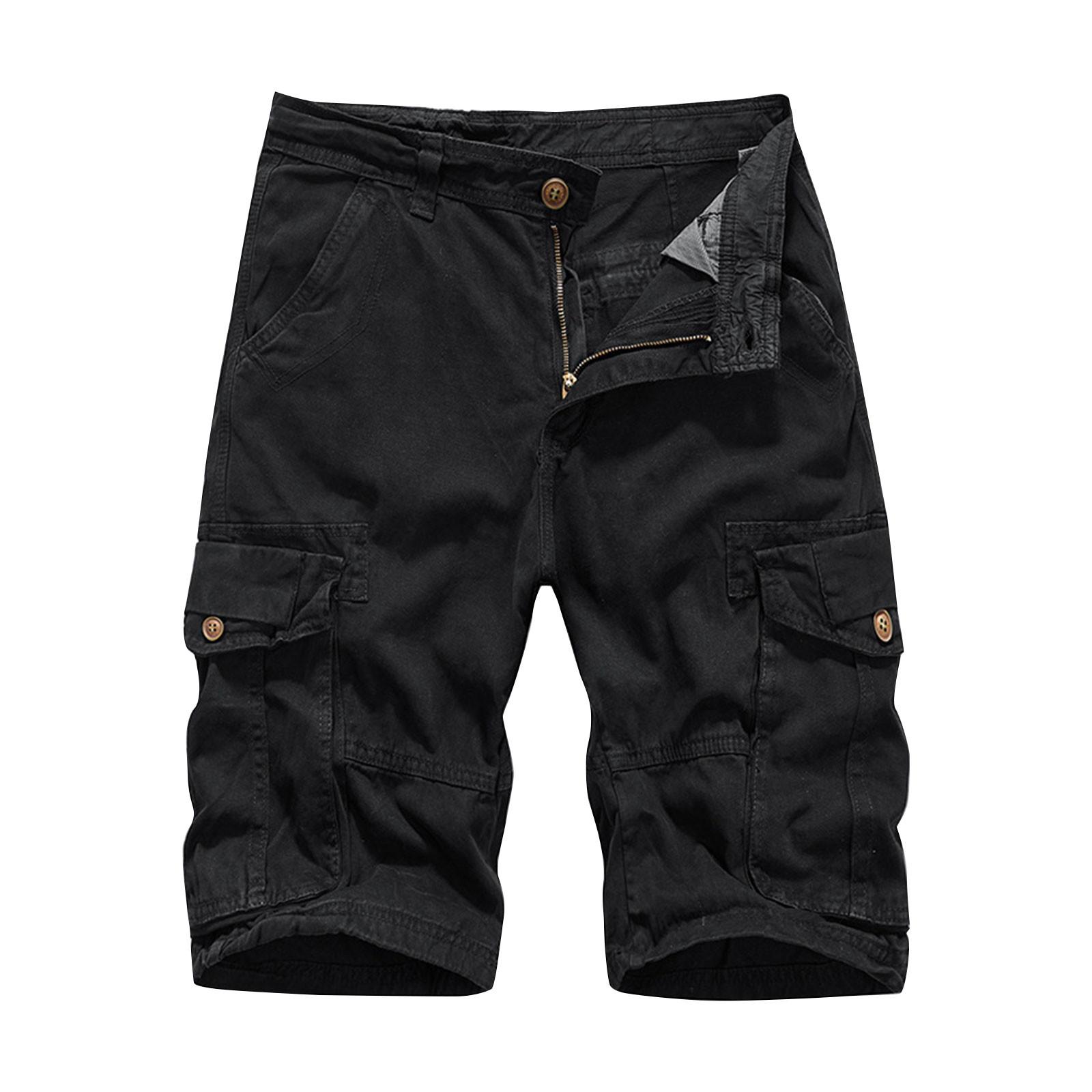 

Men s Casual Color Outdoors Pocket Beach Work Trouser Cargo Shorts Pant 38 чорний