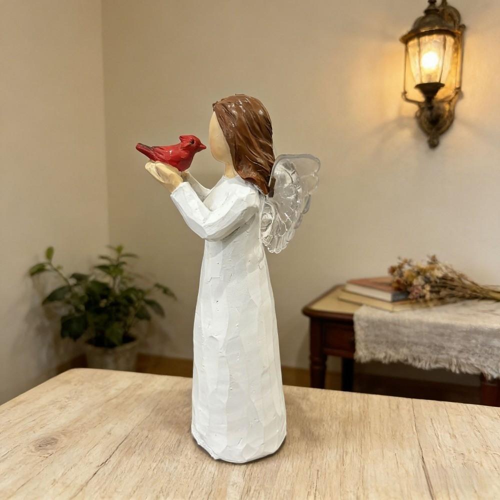 Creative Design Winged Angel Figurine Resin Pray Girl Ornaments Home Decoration