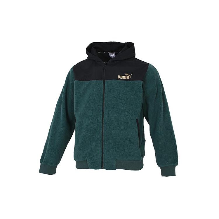 Puma WINTERIZED Velvet Jackets Men's Green Hooded Moderate 848253-80