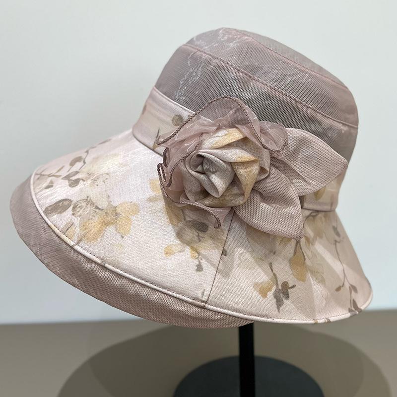 

Elegant Wide-Brimmed Sunhat for Women Spring Summer Fisherman Hat with Bow 2026 New Fashionable Floppy Outdoor Protection 56-58cm хаки