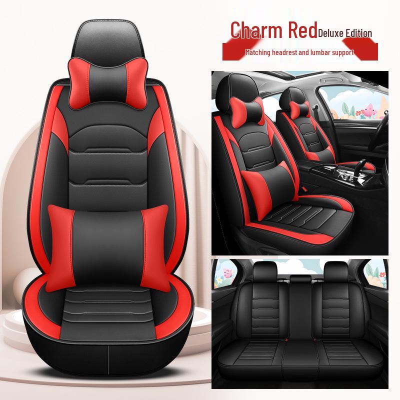 Universal Full-Wrap Four Seasons Breathable Leather Car Seat Cover