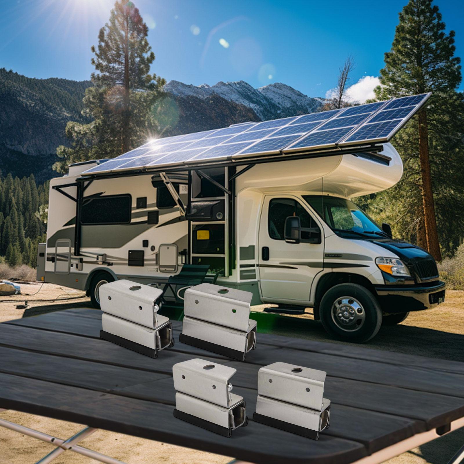 4Pcs Van Roof Rack Brackets Stainless Steel Mounting Kit for Outdoor Use 4PCS