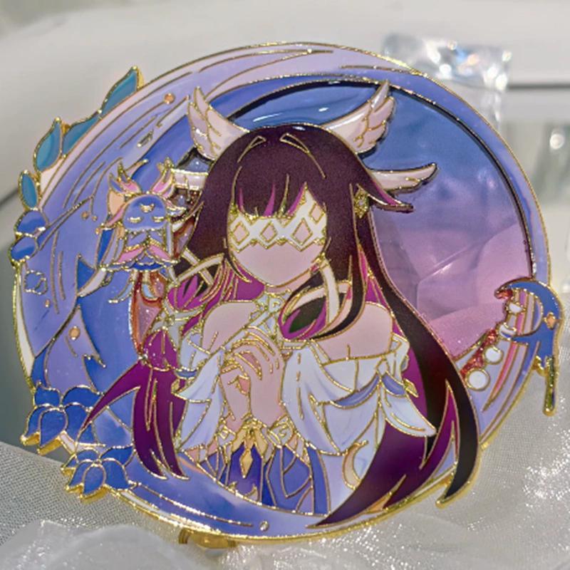 Genshin Impact Flins Columbina Badges Cosplay Metal Brooches Pins Honkai: Star Rail Cyrene Phainon Kawaii Brooches Fans Gift