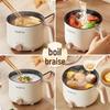 Multi-Functional Electric Cooker and Steamer for Dorms - Compact One-Person Hot Pot for Instant Noodles and More