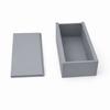 Gray Organizer Box with a Sliding Lid for Small Items