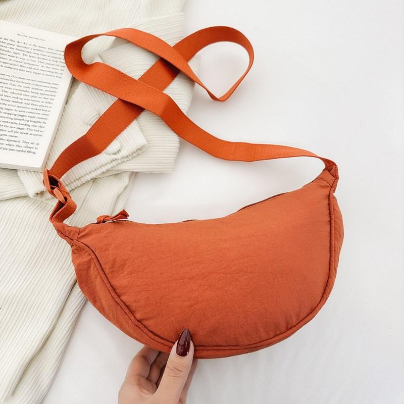 

Новая сумка в форме полумесяца универсальная модная женская сумка японская сумка-пельмень сумка через плечо сумка на плечо сумка под мышку оранжевый