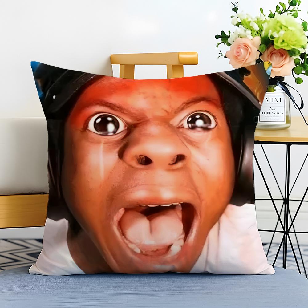 Internet Celebrity Energetic I-Ishowspeed Cushion Cover Washable Linen Pillowcase Soft For Sofa Bed Cozy Home Room Decor