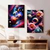 Colorful Abstract Space Composition Posters Planets Srtars Jellyfish Flowers Prints Canvas Wall Pictures Home Living Room Decor